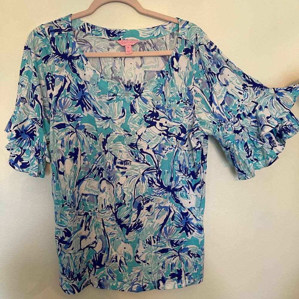 Lilly Pulitzer XL quarter sleeve
